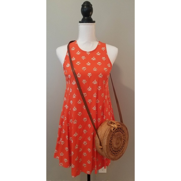 Old Navy Orange Floral Dress - Picture 4 of 9